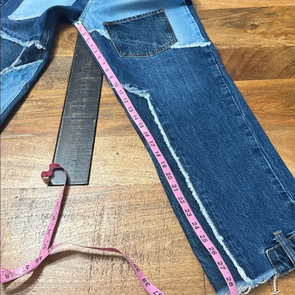 Revice Matchmaker high rise patchwork straight leg jeans Love at First Sight - Picture 8 of 12